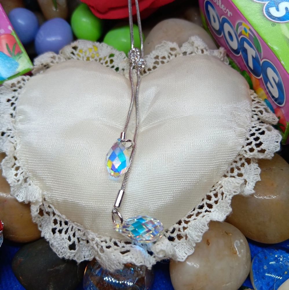 CALLURA Borealis Lariat Style Necklace Luxury Brand Cut Crystal's
